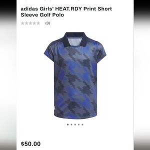 Adidas Blue and Black Print Polo Shirt